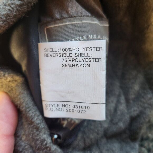 Pacific Trail Reversible Army Green Jacket Women M Polyester Coat Button - Picture 7 of 10